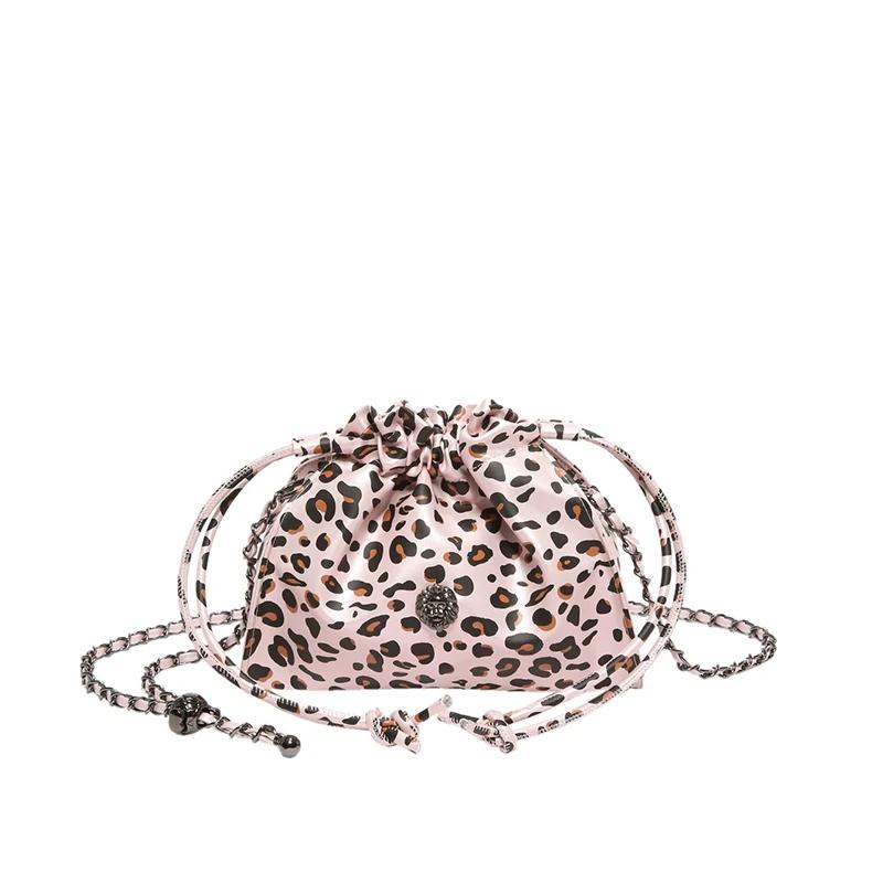 Women S Pu Crossbody Bag With Leopard Print Cord Elegant Shoulder Bag For Young People Casual And Pendular High Quality