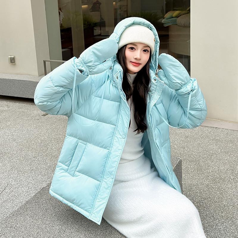 TIFICY Women's Fashion Casual Fall Winter Solid Color Print Long Sleeve Jackets & Coats Down Coats