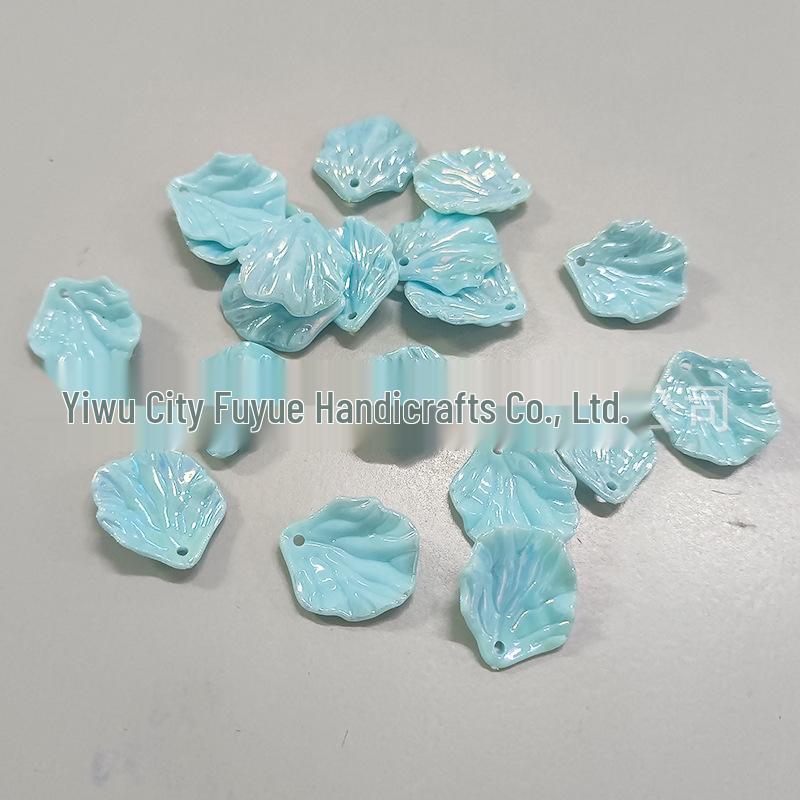 17x19mm Iridescent Mother-of-Pearl Cabbage Leaf Camellia Petal Acrylic Hairpin Accessory 0.5 Jin