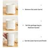 Desktop Trash Can with Lid In/Outside Double Barrels Garbage Waste Bin Organizer Bedroom Office Desk Storage Box Durable Plastic