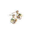 Bear Pearl Earrings Unique New Earrings Premium Sense Of Women's Four-Leaf Clover Earrings