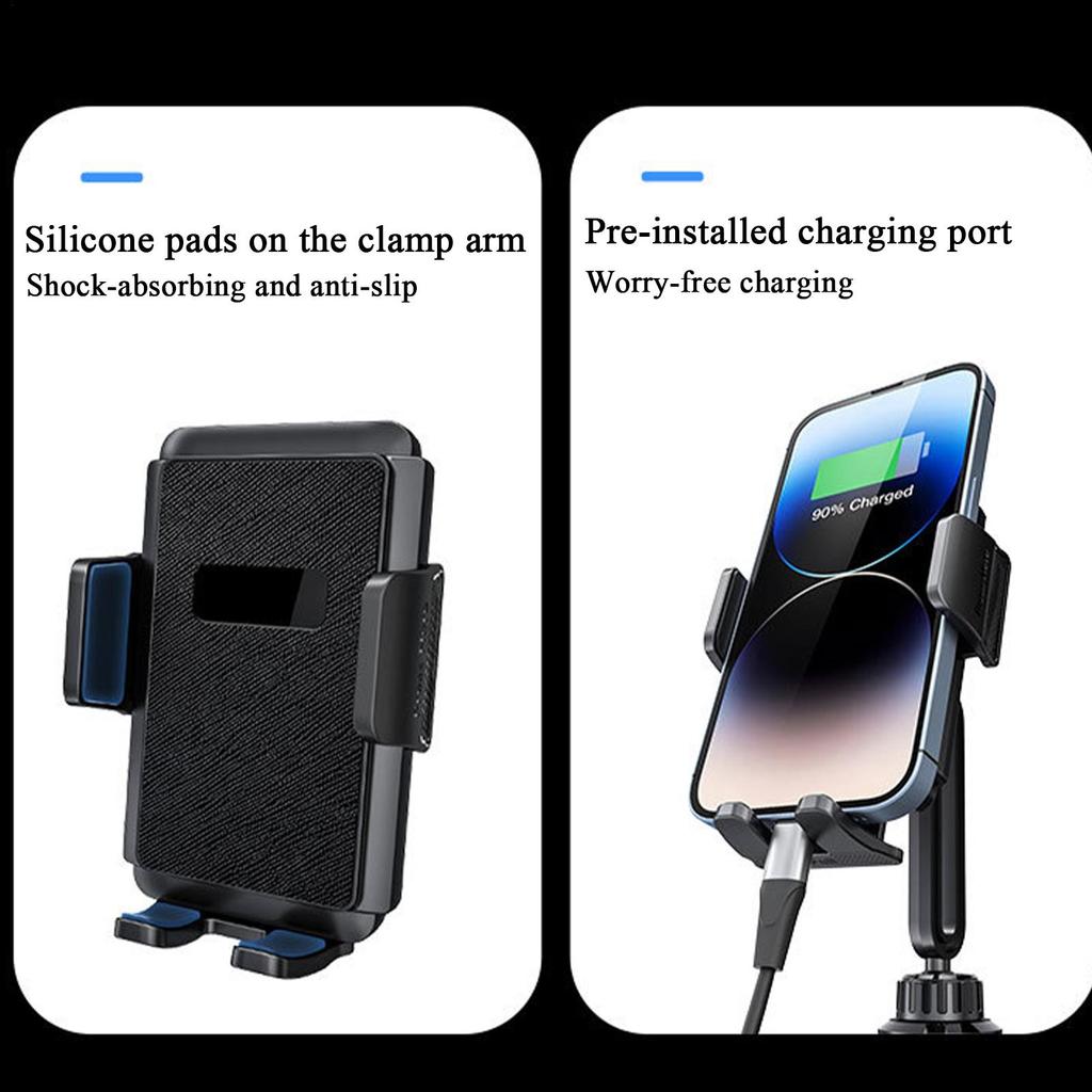 Cup Phone Holder For Car 2 In 1 Drink Extender With Phone Stand 360 Degree Rotation Non-Slip Car Water Bottle Holder For Vehicle