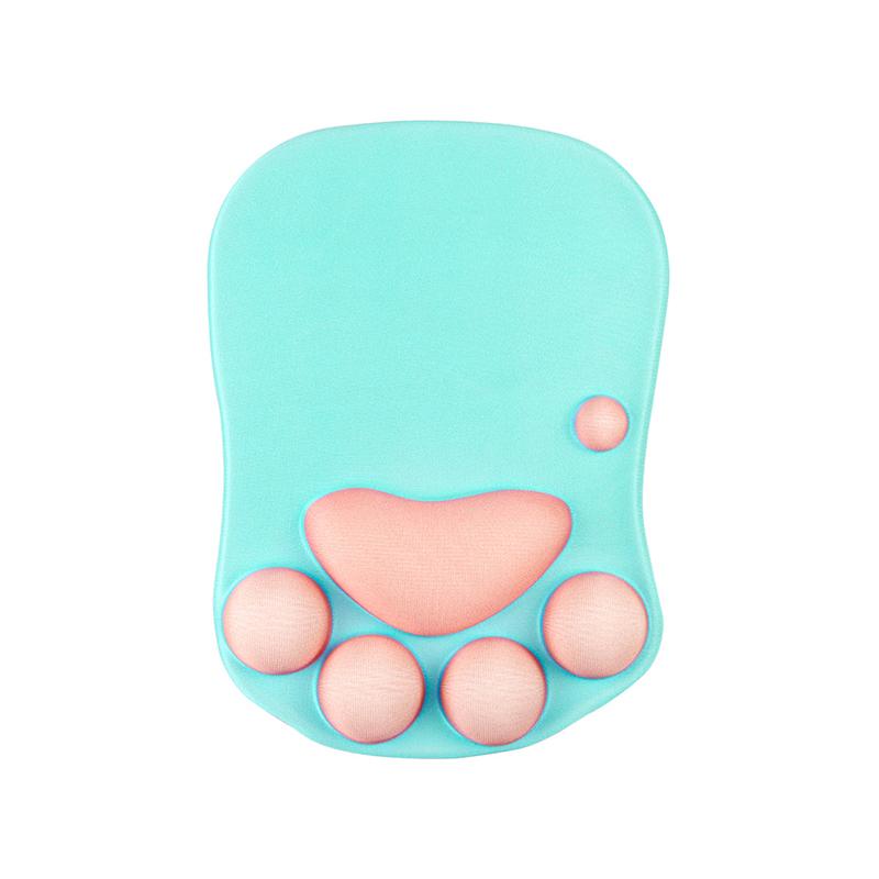 Wrist Rest Support for 3D Mouse Pad Cat's Paw Circle Coaster Gaming Mouse Pad Ergonomic Gel Memory Foam for Computer, Laptop