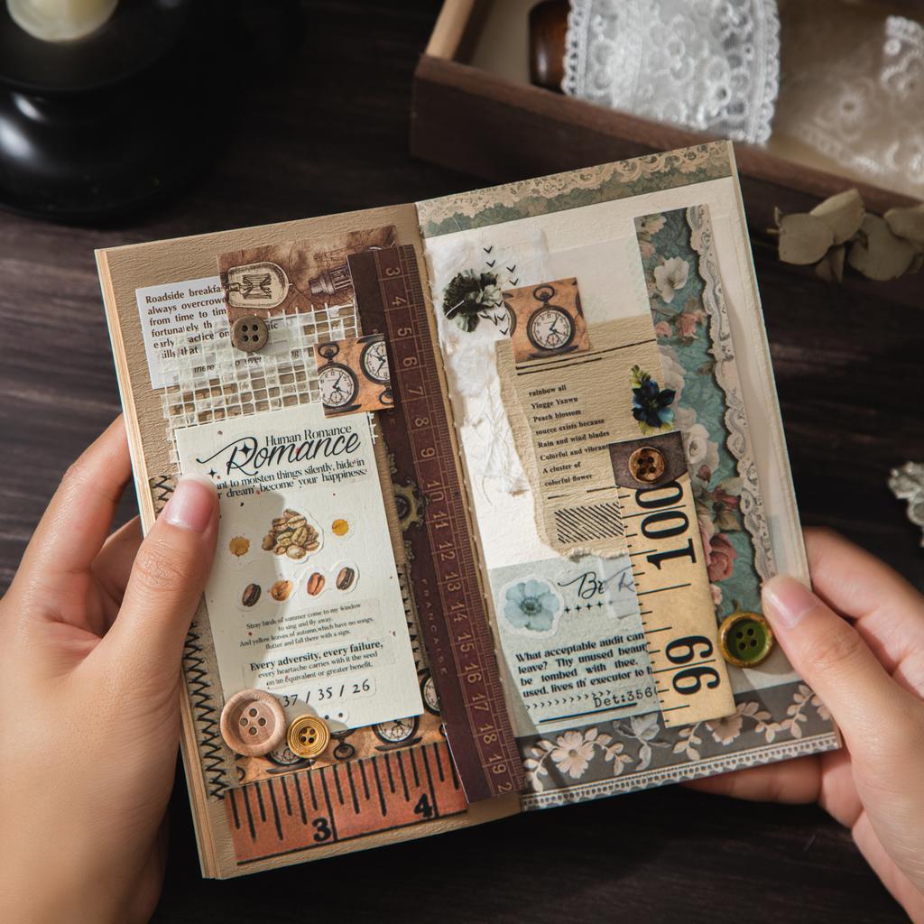 25 Arkuszy Vintage Długie Naklejki do Dziennika Do DIY Scrapbook Gitara Etui na Telefon Notatnik Dekoracja Artykuły Rzemieślnicze Artykuły Papiernicze