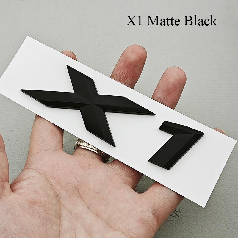 3D ABS Black Chrome Car Letters Rear Trunk Badge X1 X3 Logo Emblem Decals For BMW X1 X3 F48 F25 Sticker Emblem Auto Accessories