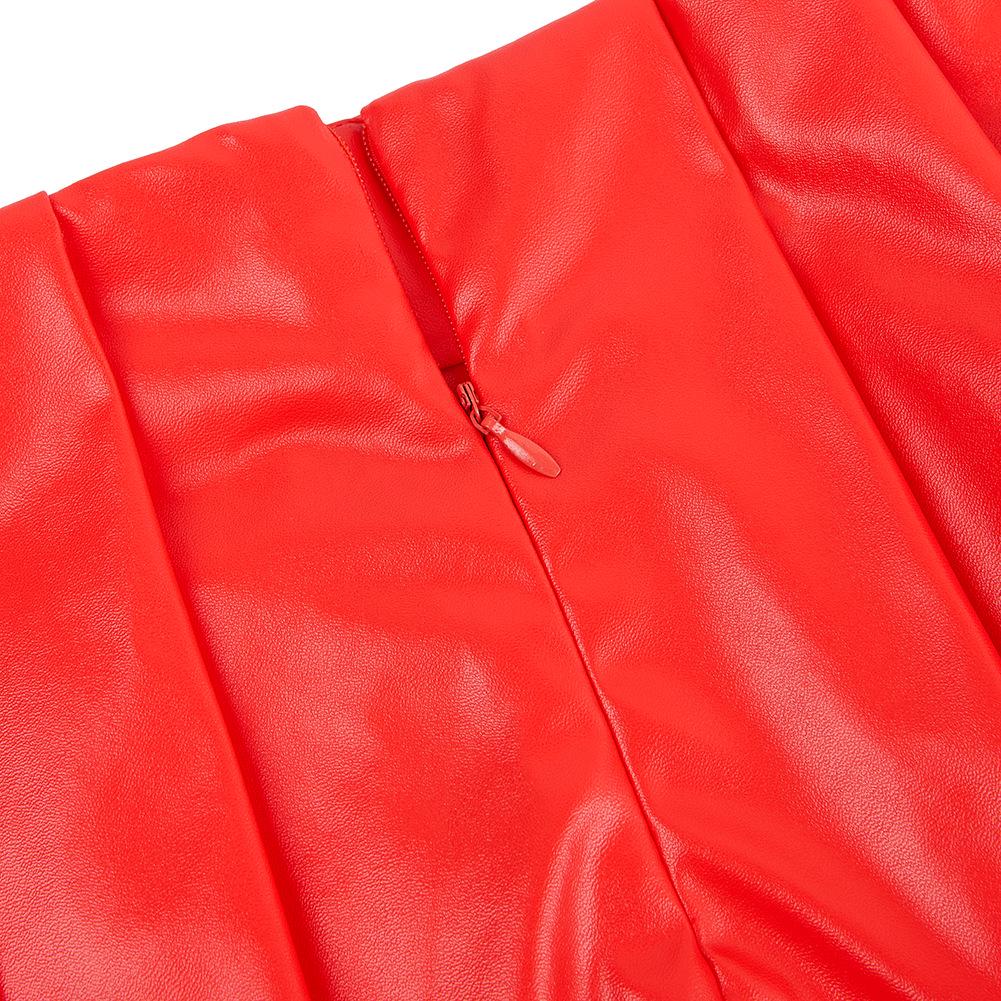 European & American Women's Leather Hollow Out Body Shaper Three-Piece Set