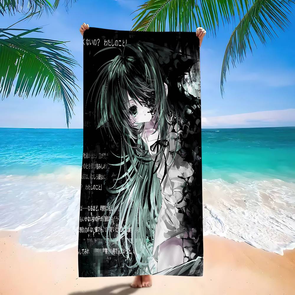 S-Saya No Uta The Song Of Saya Anime Beach Swimming Towel Soft Absorbent Washcloth Children's Gifts For Kids Travel Camping Gym
