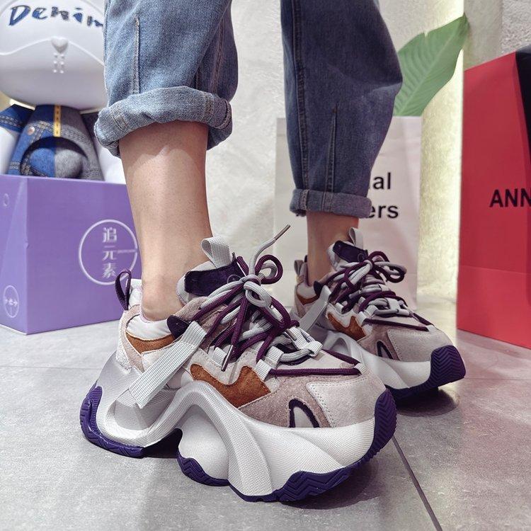 Classic Women's Thick Bottom Height Increasing Casual Sneakers Soft Bottom Comfortable Sports Running Shoes Zapatos para mujeres