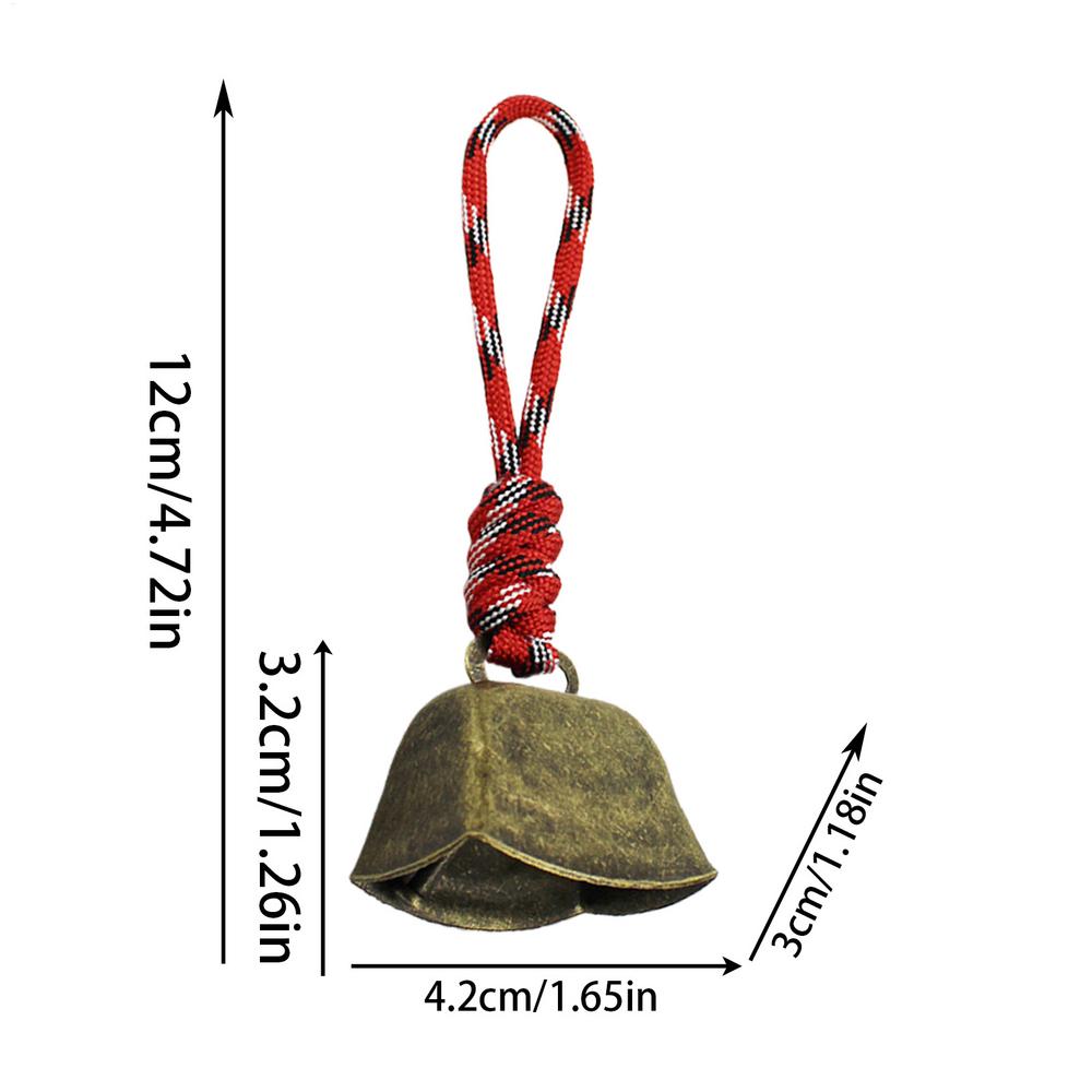 Outdoor Camping Bear Repellent Bell with Lanyard Anti-lost Hiking Reminder Bell Super Loud Noise Maker Cow Bell Bag Pendant
