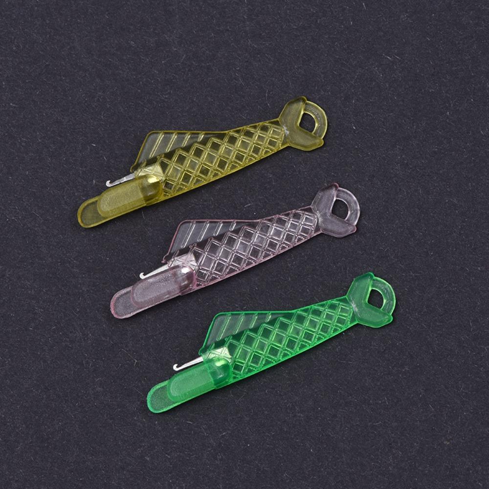 10PCS Fish Type Mini Needle Threader Plastic Automatic Thread Changer Professional Tailoring