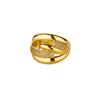 Court Style Retro Gold Copper K Gold-plated Ring Women's Light Luxury Fashion Micro-inlaid Zircon High-end Exquisite Ring