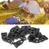 Two Holes Tent Ground Fixed Clip Nail Pole Rod Feet Clamp Accessories for Outdoor Camping