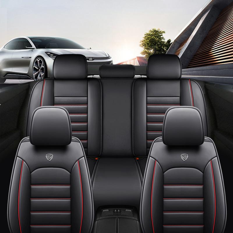 Full Set Car Seat Covers , Breathable Leather Automotive  Seat Covers Compatible with Most Vehicles, Cars