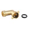 Universal 3/4 Inch Brass Garden Hose Link Bend Adapter Elbow Fitting Leak Proof Design for Irrigation Outdoor & Yard Use