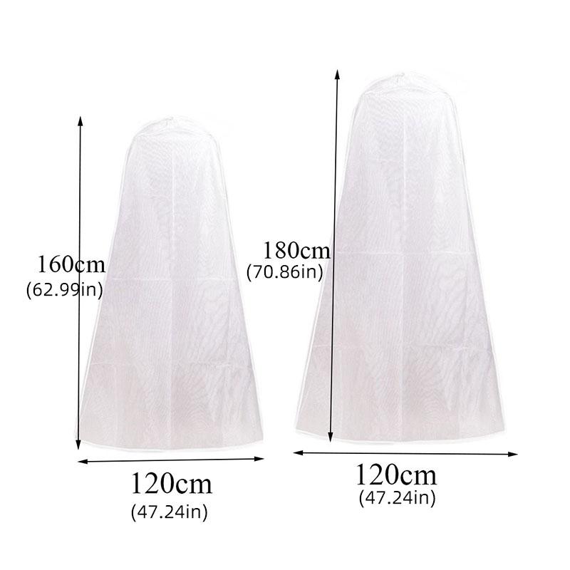 High Quality Long Transparent Dust Cover For Home Clothing Wedding Dress Protective Cover Bride Dress Dust Cover