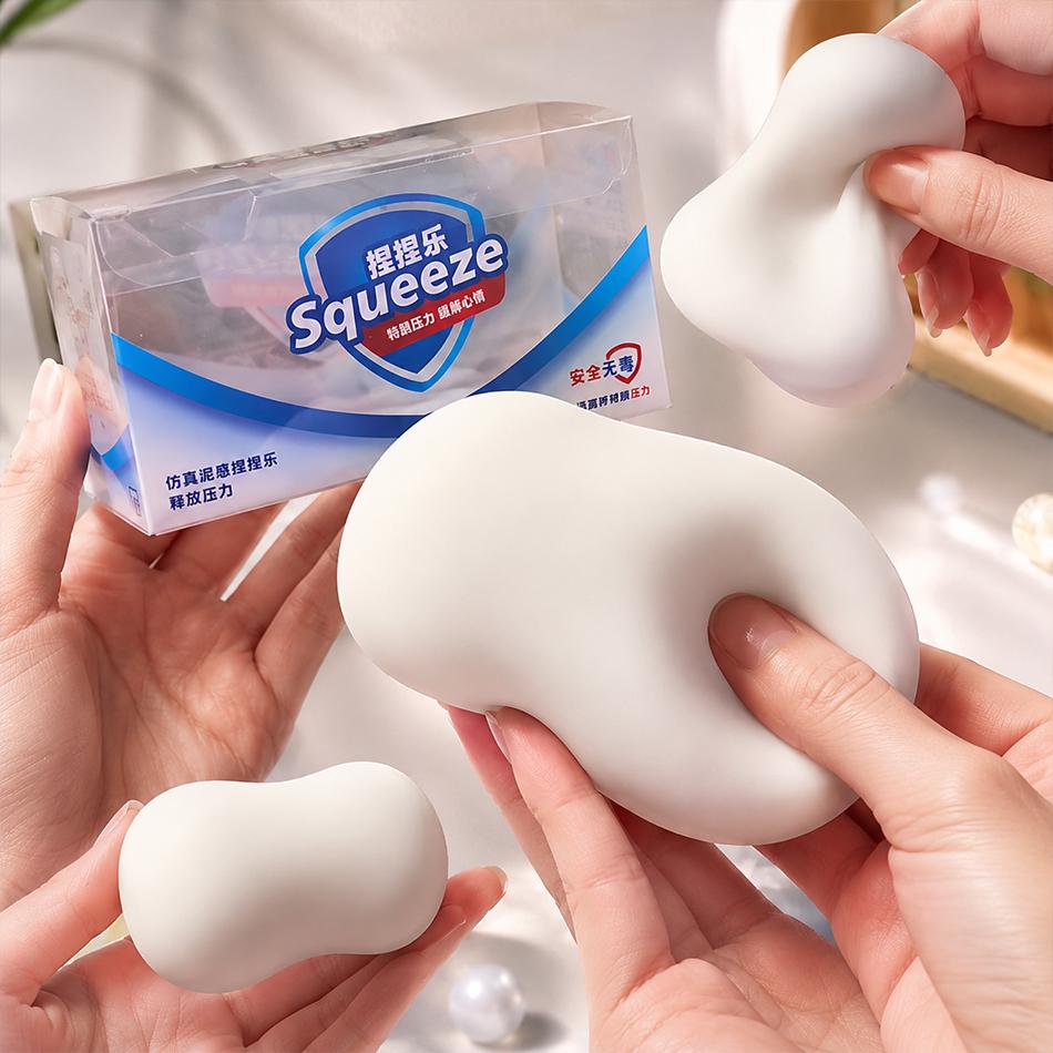 Crunchy Soap Ball ASMR Squishy Stress Ball Filled Soft Squeeze Fidget Toy Anti-Stress Anxiety Relief Hand Decompression Toy