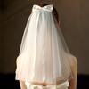 WTEMPO 1pz White Bow Headwear da Sposa Elegante di Alta Gamma Headwear per Abito da Sposa Look da Matrimonio