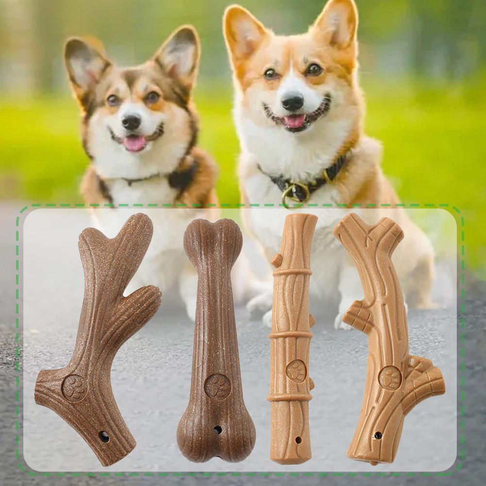 Hundekauspielzeug Künstliche Äste Backenzähne Reinigen Holzbedarf Knochen Kiefernzweig Form Niedlich Pe Z0K0