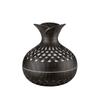 USB Wood Grain Flower Vase Humidifier: Silent Aroma Diffuser with Colorful Night Light for Home and Office