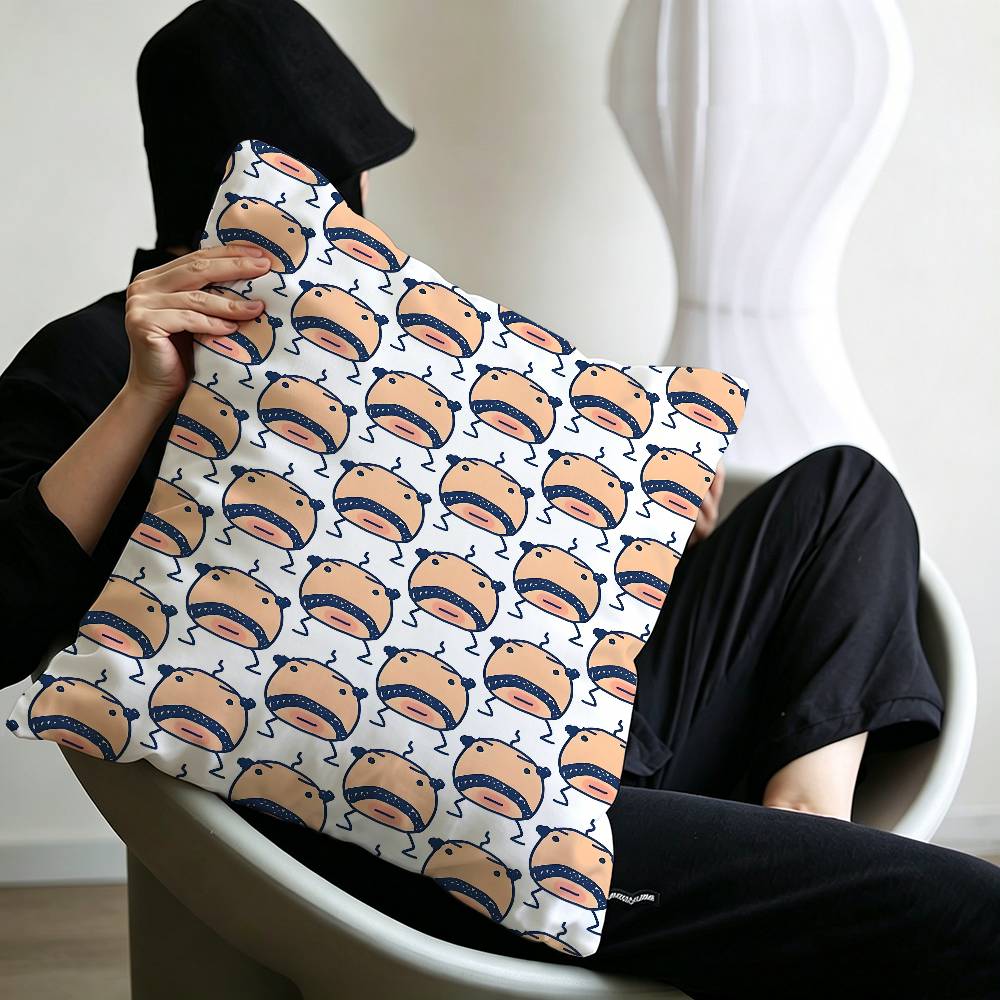 Pixel funny cartoon game art O-Oyajitchi Maple Design Cushion Cover Happy Autumn Harvest decor Holiday Decorati Pillow Cover