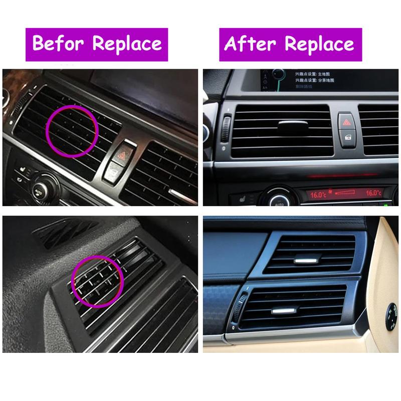 LHD RHD Front Rear Car Interior AC Air Conditioner Vent Grille Outlet Slider Clips Tab For BMW X5 E70 X6 E71 6422 6958 654