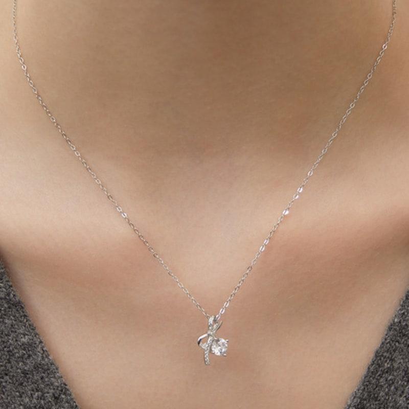 TATIANA (925 Silver) Crystal Tie Necklace NZ2455