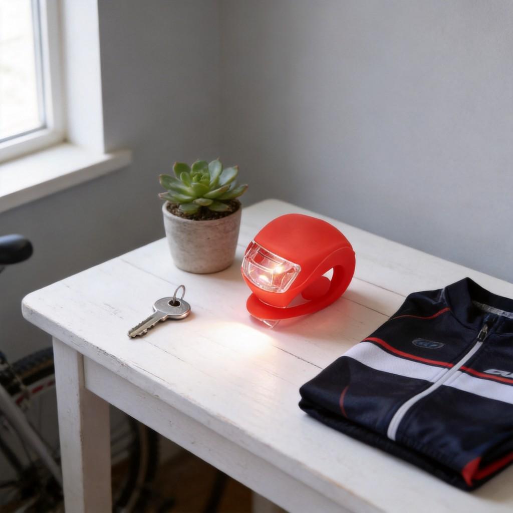 Bicycle Silicone Light With Led Single Eye For Night Visibility And Safety