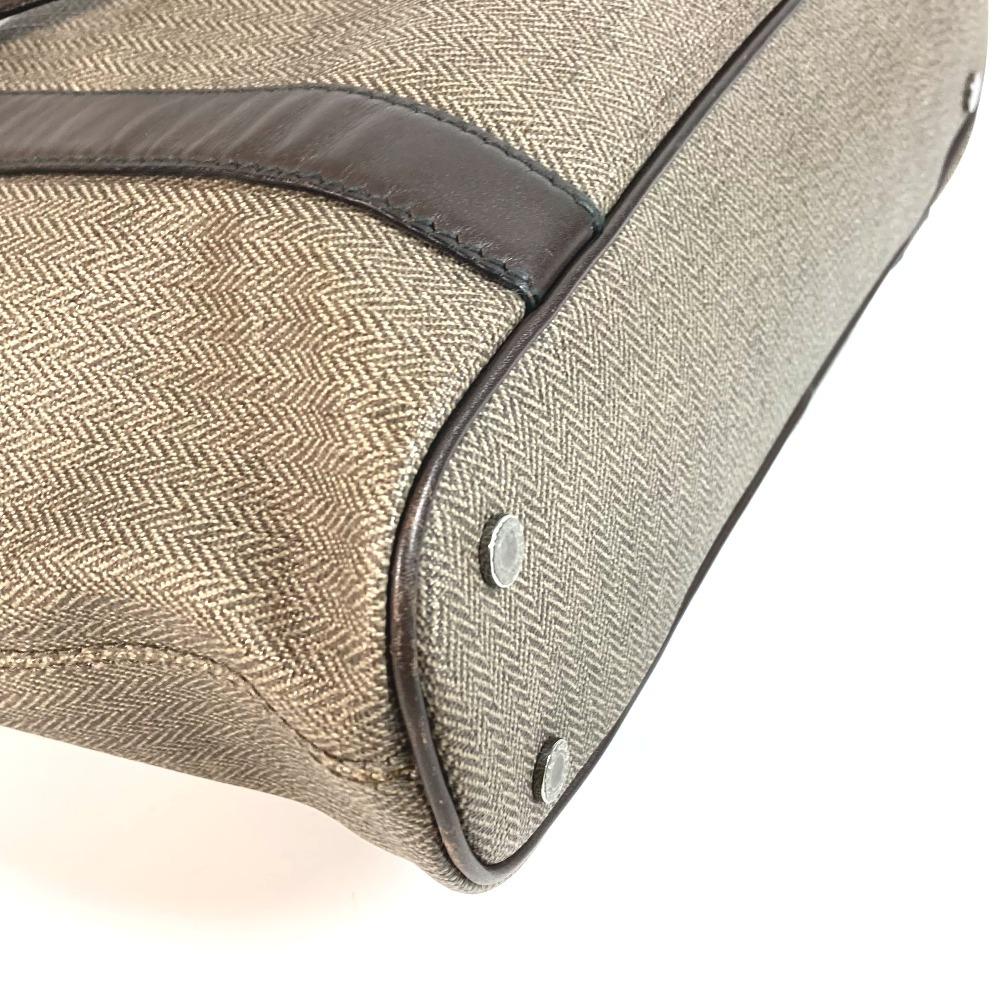 BVLGARI Weekend Logo Vertical Tote Bag Shoulder Bag PVC/Leather gray/Black
