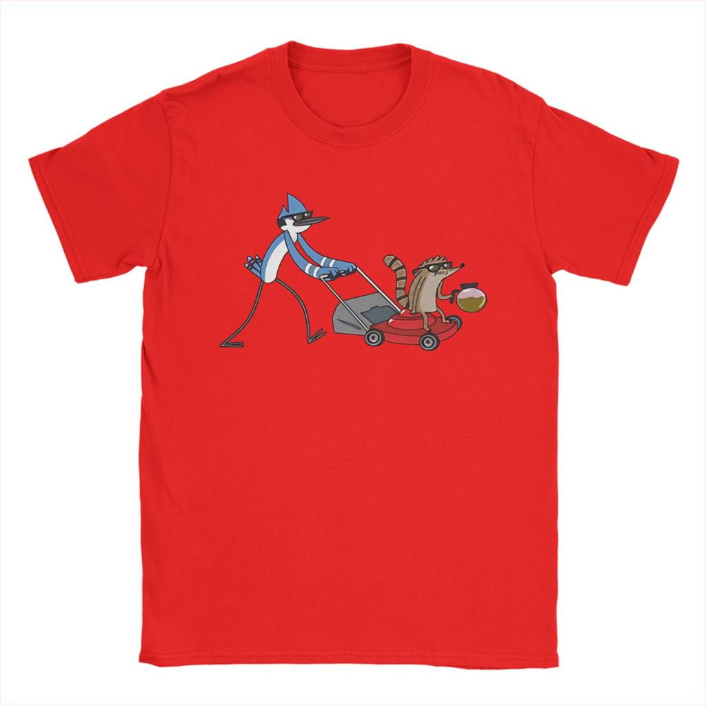 Vintage T-Shirt Strand Regular Show Mode T-Shirts 100% Baumwolle T-Shirt für Herren Y2K Basic Lockere Kurzarm-T-Shirts