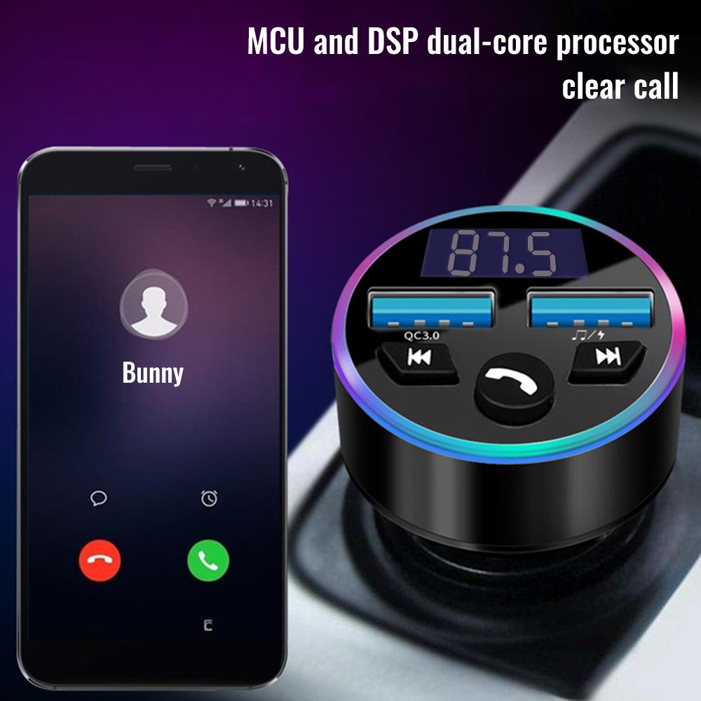 USB Car Wireless Bluetooth FM Radio Transmitter Car MP3 Radio Charger Adapter FM Transmitter Car MP3 Player Double USB FM Player