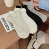 Versatile Embroidery Simple Socks Korean Socks Girl Thin Cotton Shallow Mouth Solid Color Bow Boneless Breathable