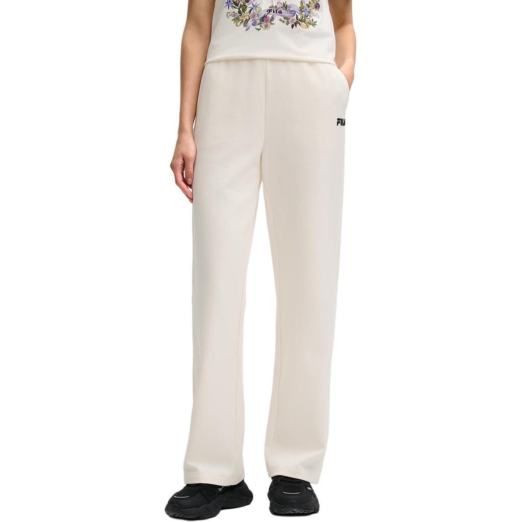 Fila Heritage Fashion Versatile Knitted Straight Leg Casual Pants Women Bottoms Light-Beige F11W518608F-IV