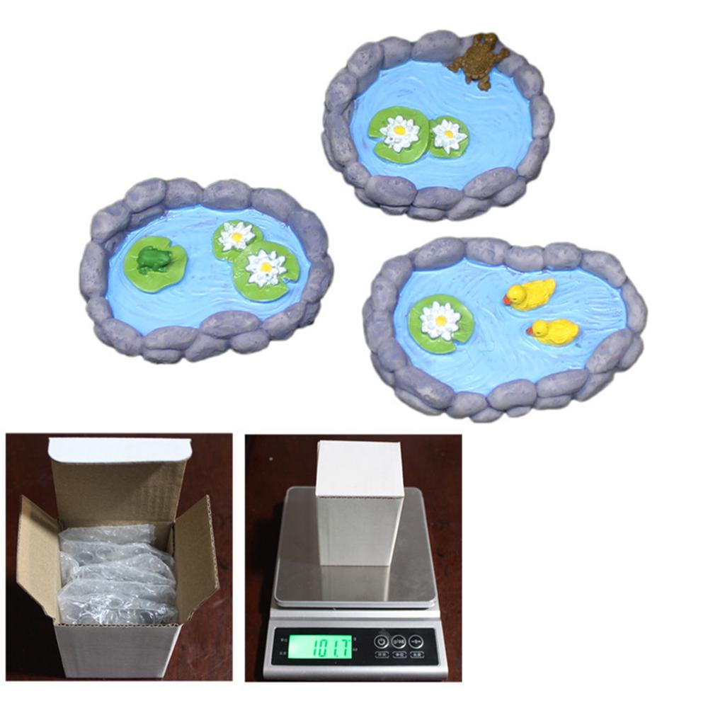 Water Pool Ornament Mini Figurines Miniature Garden Decor DIY Micro Landscape Ornaments Indoor Outdoor Statue Dollhouse