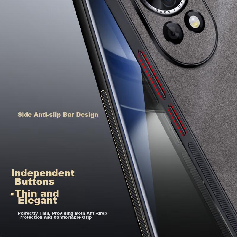 Huawei Nova 12 Pro Phone Case, Nova 12 Ultra Protective Cover, Shockproof Lens Full Protection Soft Case, Simple Outer, WoAnd Leather Case, Black