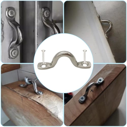 Eyelet Mounting Plate, Hook and Eye Plate, Wall Bracket, Stainless Steel Hook and Eye Plate, Fixing Device for Indoor and Outdoor Use, Rowing Boat, Fi