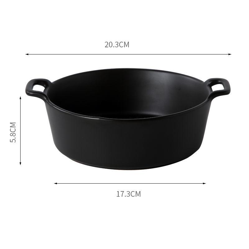 

Чистая красная бинауральная миска для выпечки Чаша для запеченного риса Чаша для десерта Чаша для фруктового салата Круглая глубокая тарелка Бытовая миска для лапши быстрого приготовления A