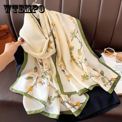 Print Pretty Women Elegant Chiffon Georgette Bandana Scarf Summer Beach Sunscreen Thin Shawl