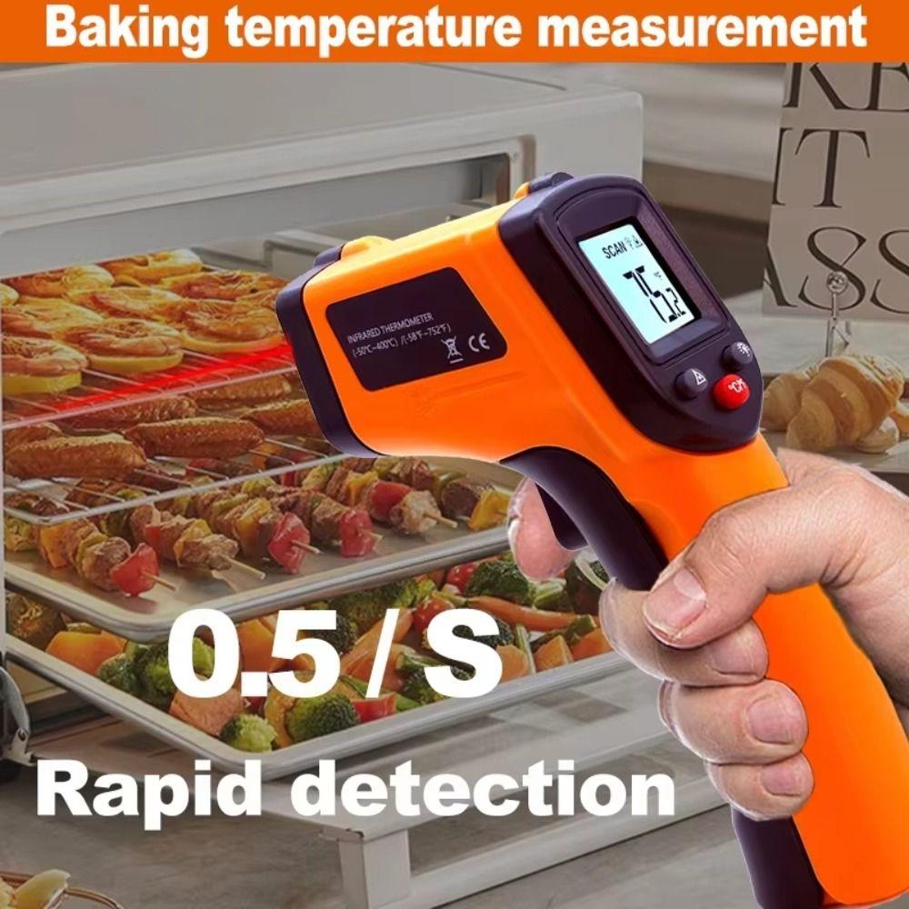 Non-Contact Infrared Thermometer LCD Display Cooking Thermometer Temperature Measurement
