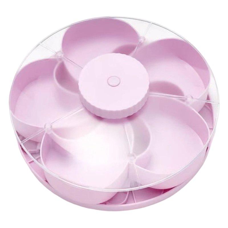 B97A-For Snacks, Dips& Party Appetizer Snack Tray-Rotating Divided Serving Tray-For Snacks розовый