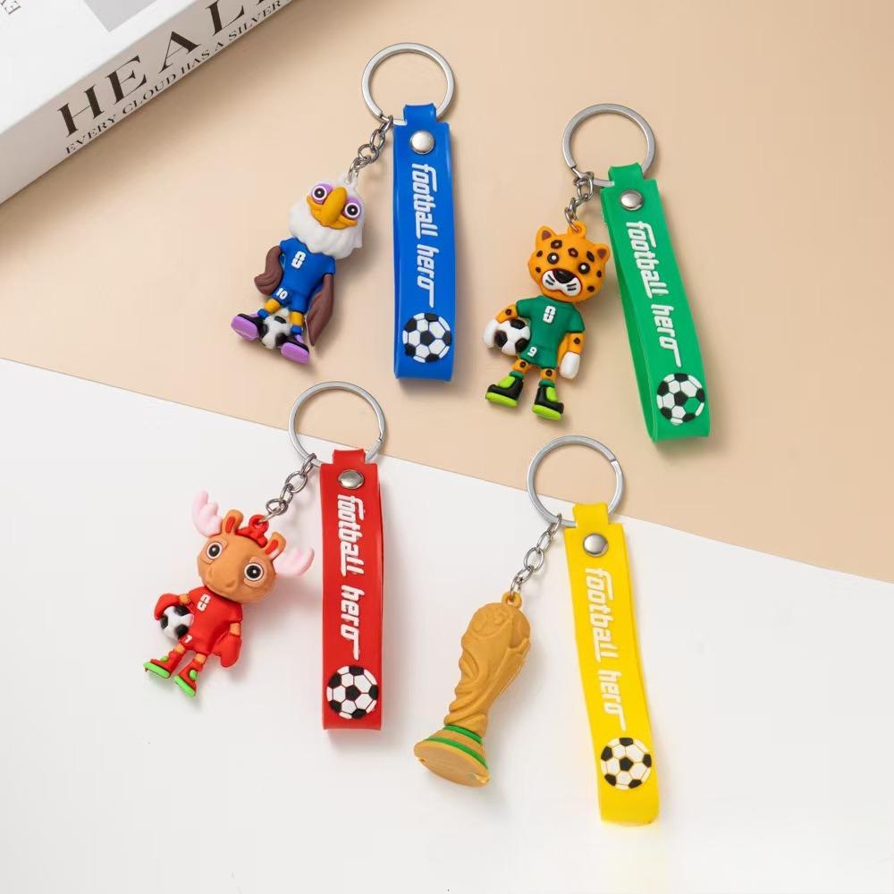 

Bestselling Cartoon Soccer Trophy Keychain Bag Pendant Couple Hanging Charms Perfect Gift For Football Lovers In bags