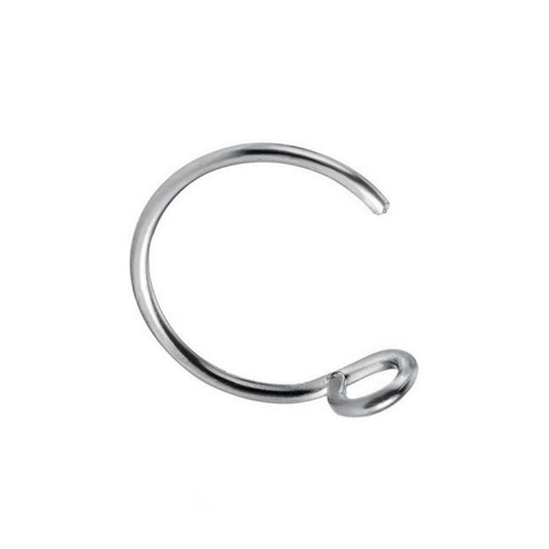 

Fake Nose Ring Faux Piercing Jewelry 8Mm Fake Nose Ring Hoop For Faux Lip Septum Nose Ring Set Fake Lip Ring Lip Nail New - срібний