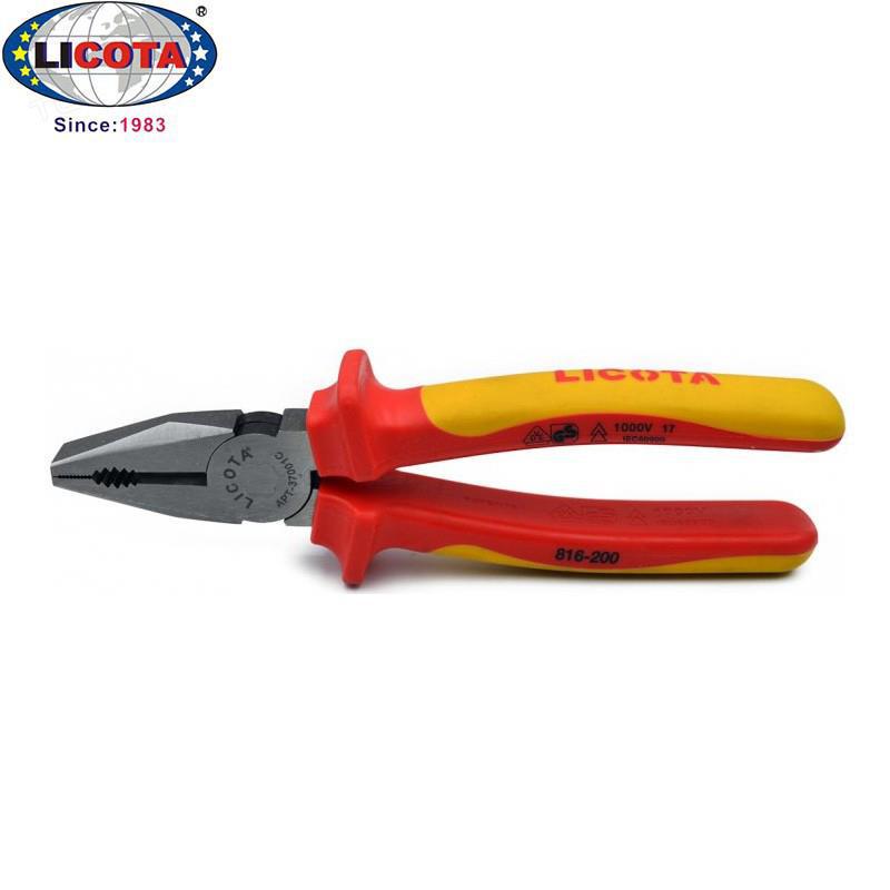 LICOTA PowerReach Insulated Wire Stripper Electrician Pliers, 6-8 Inch (APT-37001)