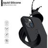 Coque de Protection - E.F.CONNECTION - pour iPhone 14 - Silicone Noir - 2 Verres Trempés - Slim et Résistante