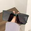Vintage Big Frame Square Sunglasses Women Retro Fashion Oversized Gradient Black Mirror Sun Glasses for Female