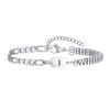 Vnox A-Z Initial Bracelets for Men Women, Never Fade Figaro Chain, Double Layered Box Link Chain Bracelets, Name Gift for Him