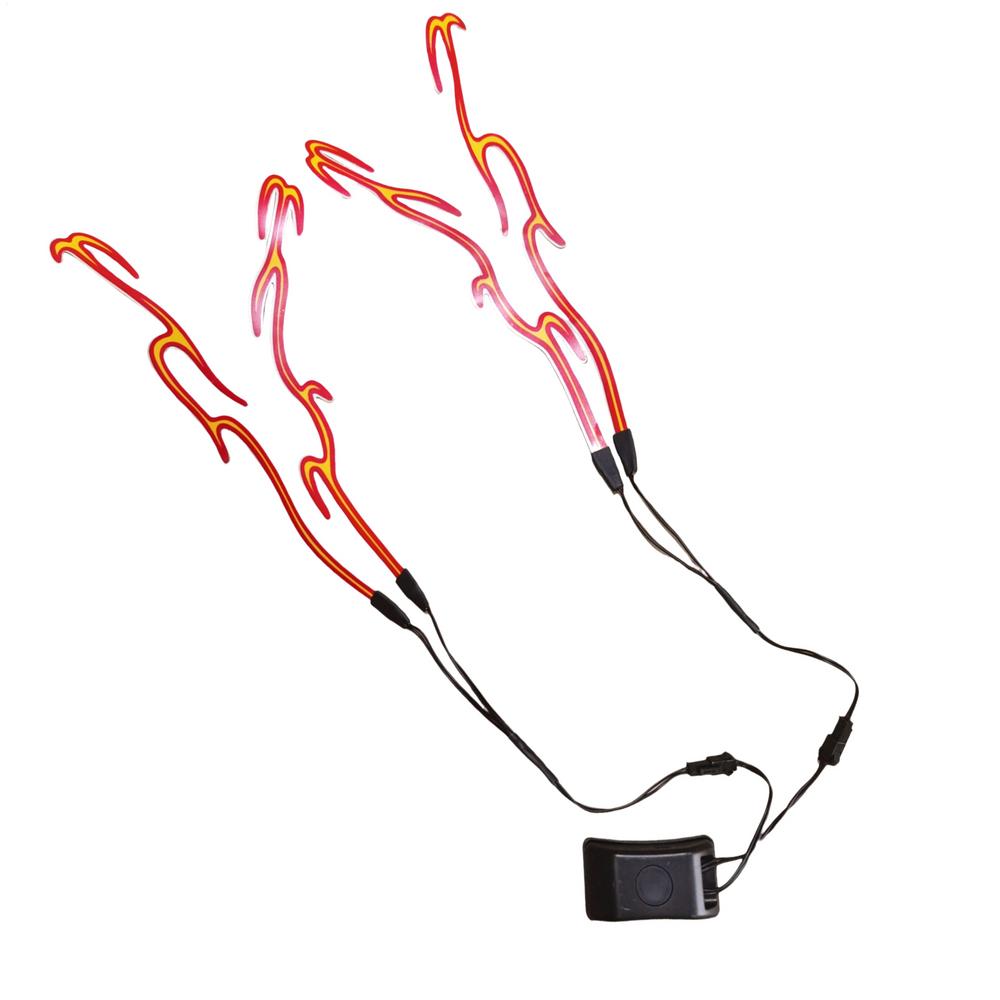 Strip Light Helmet Light Strip Decorative Headlight Two-Color Flame Cycling Lighting For Racing Women Men Offroad Travel