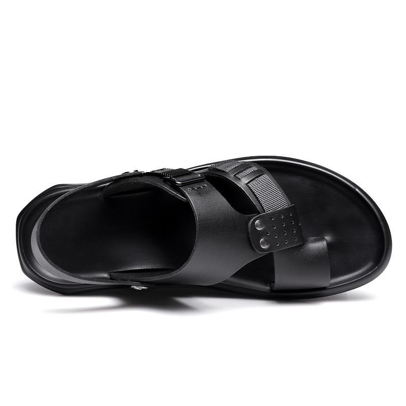 2022 Men's Casual Leather Sandals: Beach & Outdoor Dual-Use