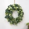 Lavender Circus Flower Faux Grass Wreath For Wedding Hall And Window Decoration