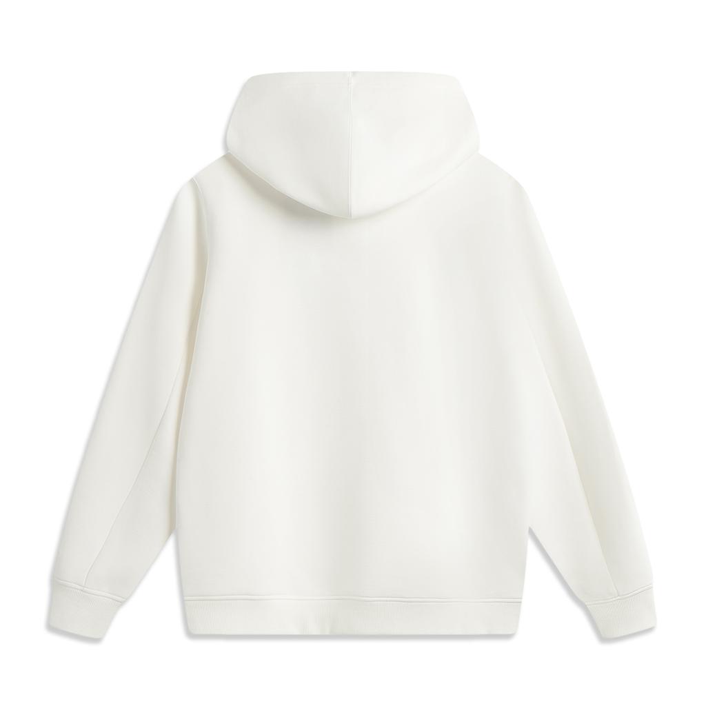 Li Ning Sports Lifestyle Series Letter Hooded Soft Comfortable Breathable Versatile Sweatshirt Men Sweatshirt Off-White AWDV563-1