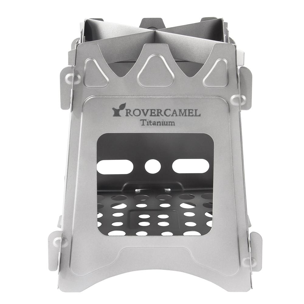 Camping Wood Stove Portable Folding Lightweight Titanium Wood Burning Backpacking Stove for Outdoor